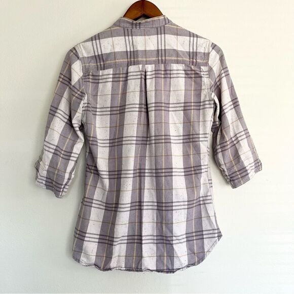 Carhartt Women’s 3/4 Sleeve Midweight Plaid Shirt Size XS - Picture 8 of 9